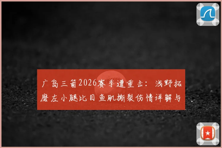 广岛三箭2026赛季遭重击:浅野拓磨左小腿比目鱼肌撕裂伤情详解与复出前景分析